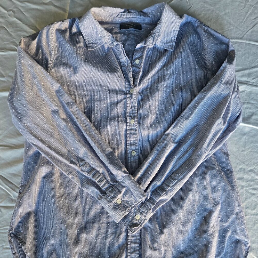 Women Denver Hayes Button up Dress Shirt Size Large